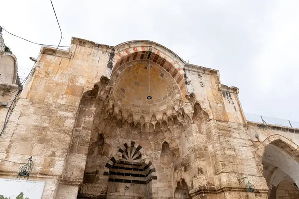 Jerusalén Israel Marzo 2020 Bab Qattaneen Puerta Los Mercaderes Algodón — Foto de Stock