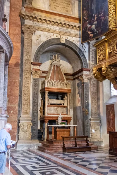 Verona Itália Setembro 2015 Interior Catedral Duomo Cattedrale Maria Matricolare — Fotografia de Stock