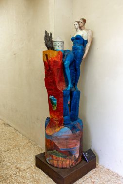 Verona, İtalya, 26 Eylül 2015: Verona, İtalya 'da Juliet Tomb adlı yerde sergi - Tomba di Giulietta.