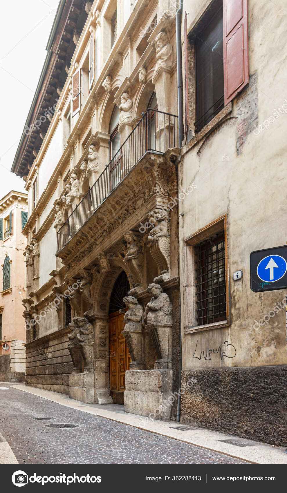Verona Italien September 2015 Die Architektur Der Altstadt ...