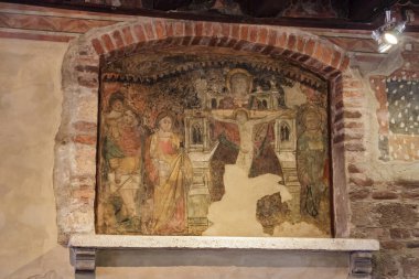 Verona, İtalya, 27 Eylül 2015: İtalya 'da Verona şehrinin eski bir kesiminde Via Cappello' daki Juliet Evi 'nin ikinci katının içi.