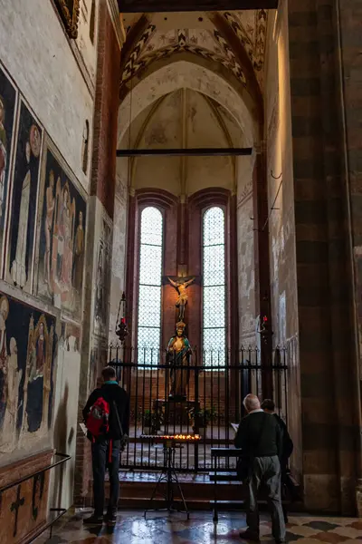 Verona Itálie Září 2015 Interiér Kostela Santa Anastasia Veroně Itálie — Stock fotografie
