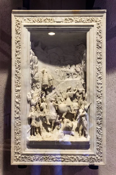 Milan Italy Вересня 2015 Виставка Поховальний Саркофаг Музеї Замку Сфорцеско — стокове фото