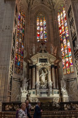 Milan, İtalya, 29 Eylül 2015: Milano Katedrali - Duomo di Milano, İtalya