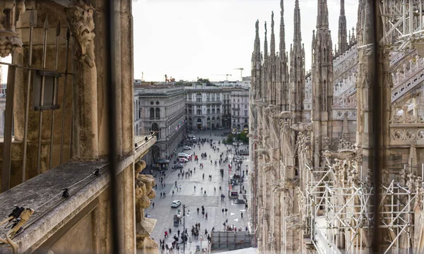 Milán Italia Septiembre 2015 Vista Desde Las Esculturas Piedra Decoradas — Foto de Stock
