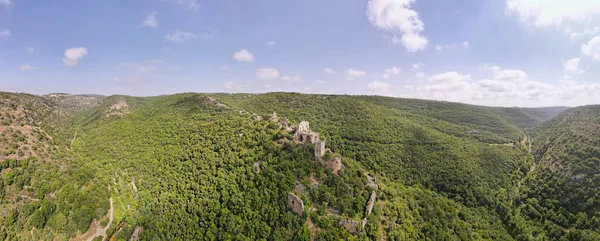 Les Ruines Château Montfort Sont Situées Sur Une Haute Colline — Photo