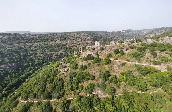 The ruins of Montfort Castle are located on a high hill in the Upper Galilee in northern Israel, the former residence of the great masters of the Teutonic Order in the 13th century