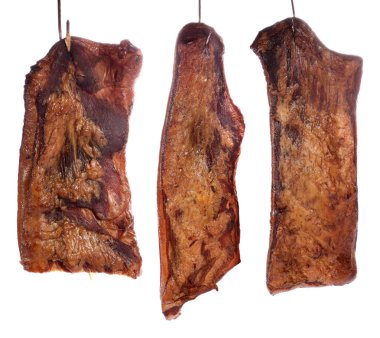 Kurutulmuş lezzetli pastırma füme