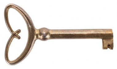 Eski vintage bronz anahtar