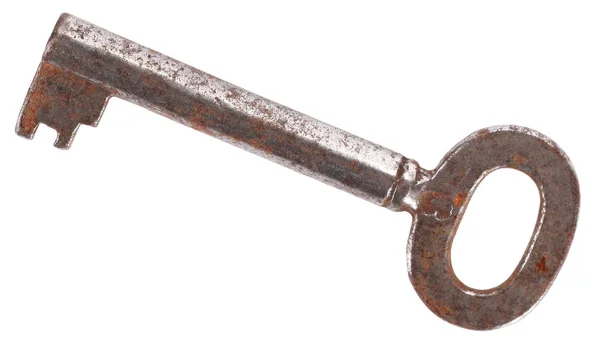 Παλιό Γκρι Σκουριασμένο Κλειδί — Φωτογραφία Αρχείου