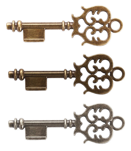 Three old ancient keys