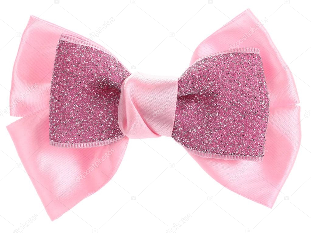 Pink bow tie with sequins