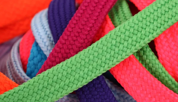 Pile Colorful Laces — Stock Photo, Image