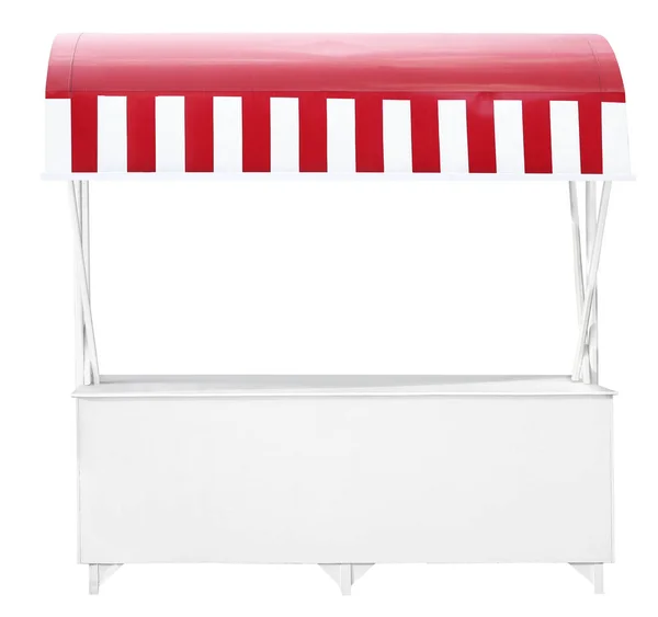Market Stand Red Striped Tent — Stock Photo, Image