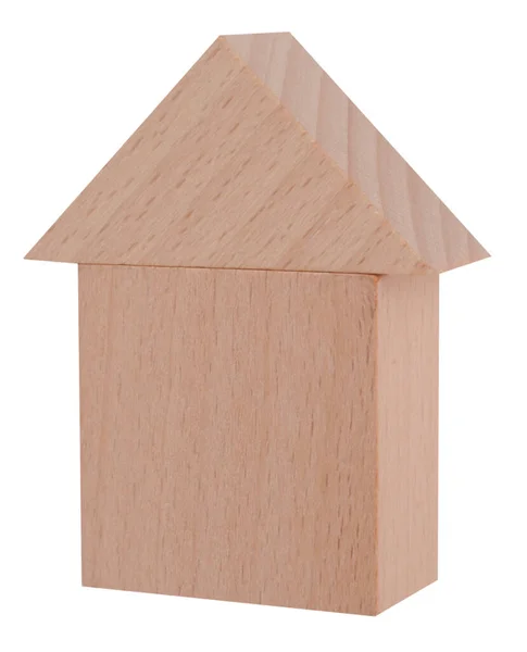 Haus Aus Holzspielzeugklötzen — Stockfoto