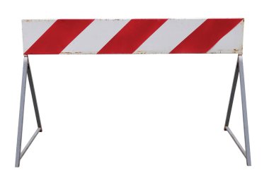 Kırmızı ve beyaz yol işareti                