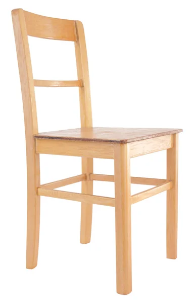 Простое Коричневое Деревянное Кресло — стоковое фото