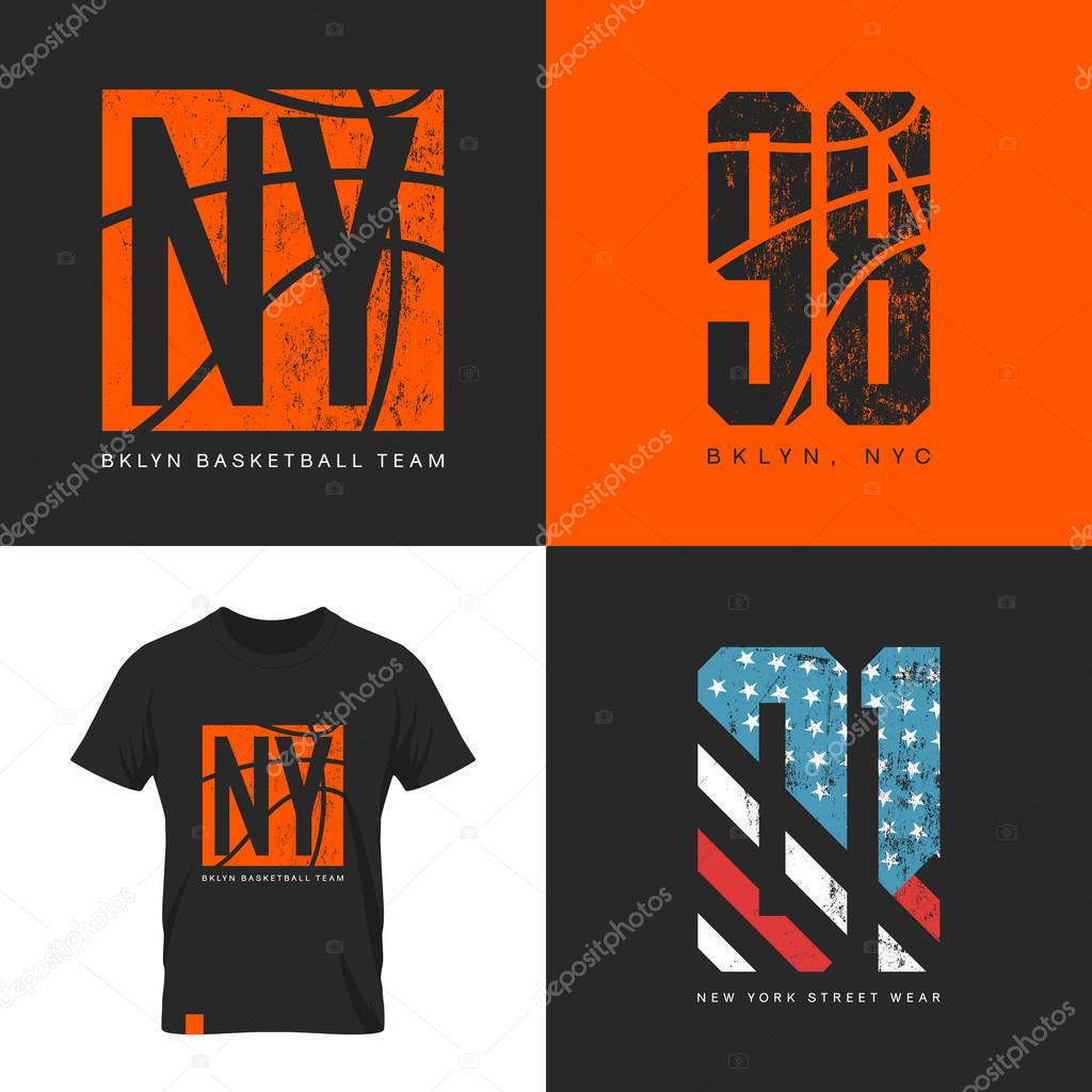 New York street wear t-shirt emblem.