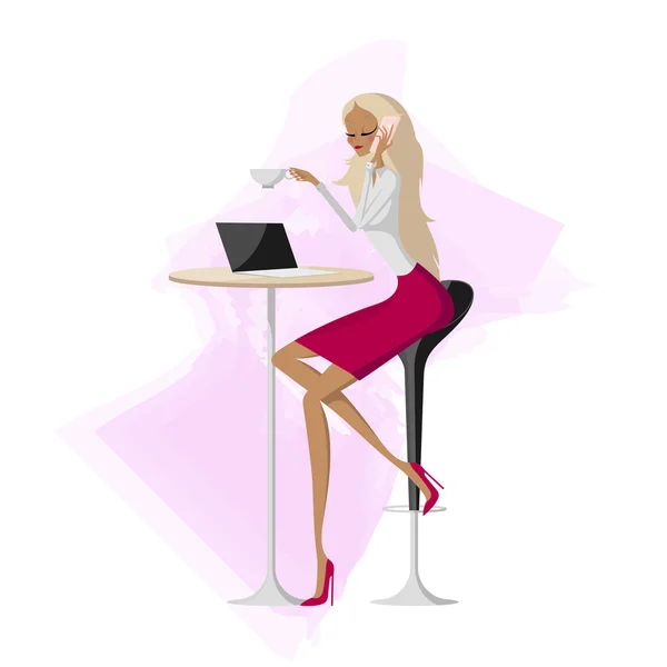 Spectacular attractive business woman — Stock Vector