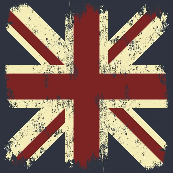 Vintage united kingdom of great britain and Northern Irland flag tee print vektordesign. — Stockvektor