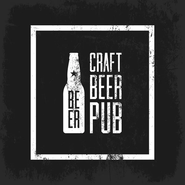 Craft cerveja pub logotipo conceito isolado — Vetor de Stock