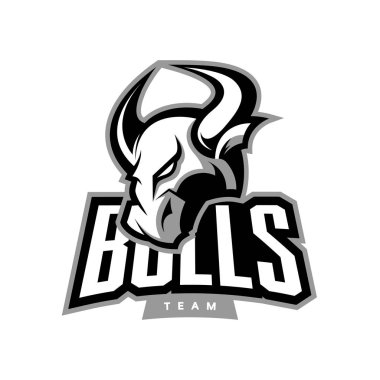 Öfkeli boğa spor vektör logo kavramı