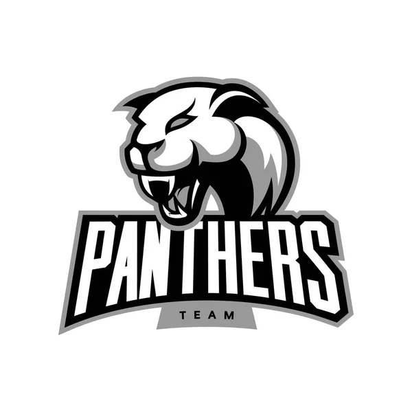 Furious panther sport vector logo concept isolated on white background. — Stock Vector