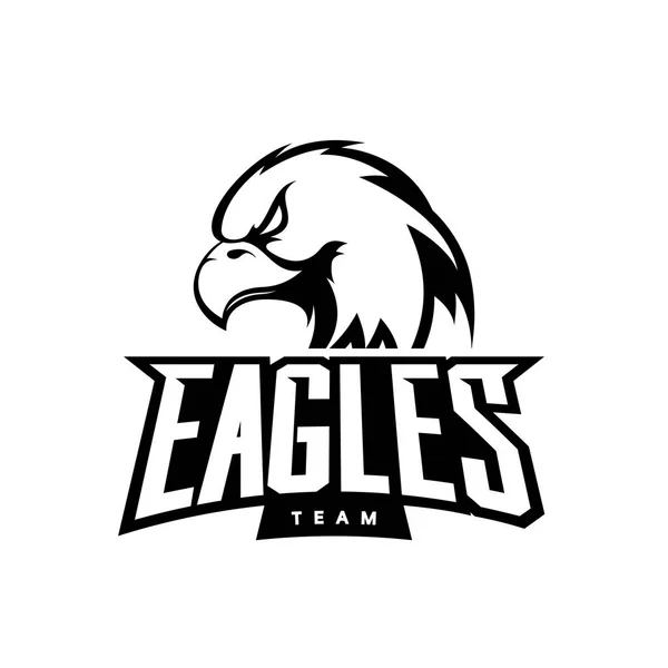 Furioso águia esporte mono vetor logotipo conceito isolado no fundo branco —  Vetores de Stock