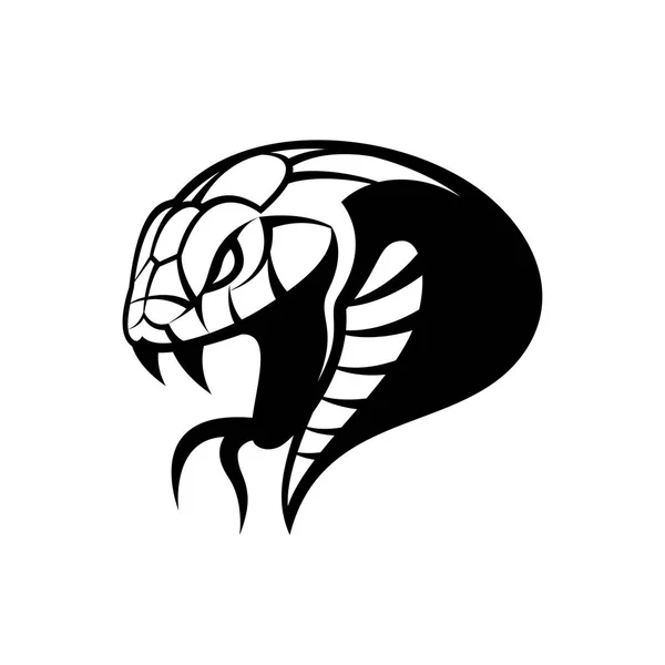 Furieux vert serpent sport vecteur logo concept isolé sur fond blanc . — Image vectorielle
