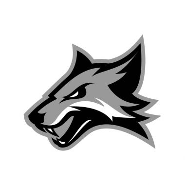 Beyaz arka plan üzerinde izole öfkeli fox Spor Kulübü vektör logo kavramı.