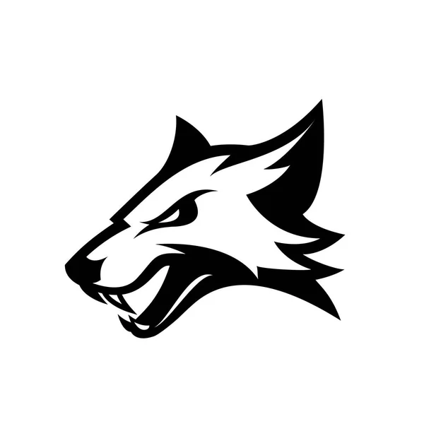 Wütender Fuchs Sport Club Vektor Logo-Konzept isoliert auf weißem Hintergrund. — Stockvektor