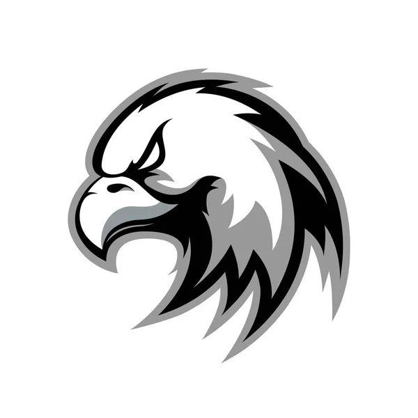 Furioso águia esporte vetor logotipo conceito isolado no fundo branco . — Vetor de Stock