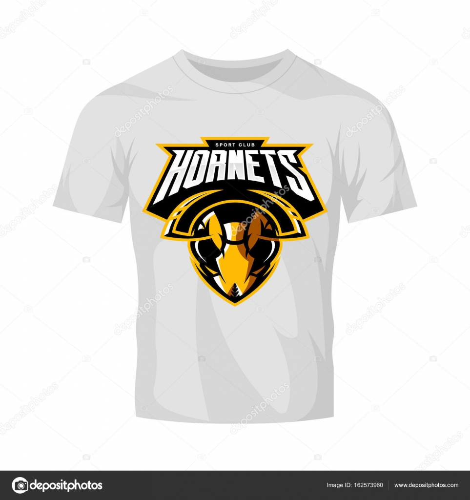 Download Furious Hornet Head Athletic Club Vector Logo Concept Isolated On White T Shirt Mockup Vector Image By C Dream Vector Mail Gmail Com Vector Stock 162573960