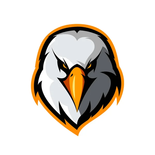 Furieux aigle tête athlétique club vecteur logo concept isolé sur fond blanc . — Image vectorielle