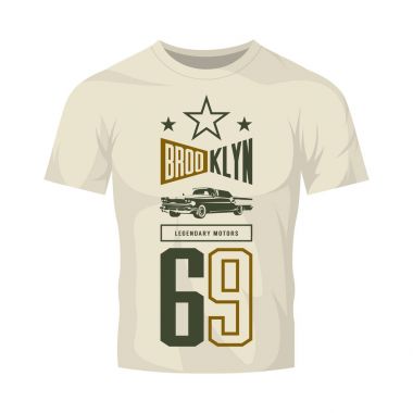 Vintage lüks araç vektör logo kadar ışık t-shirt sahte izole.