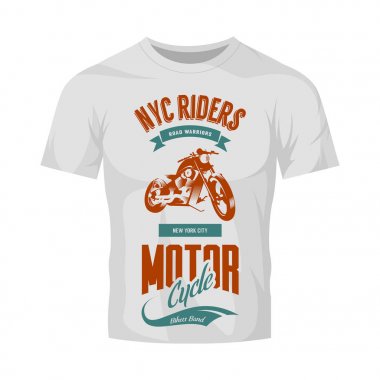 Vintage bisikletçileri kulübü vektör logosu beyaz t-shirt sahte kadar izole.