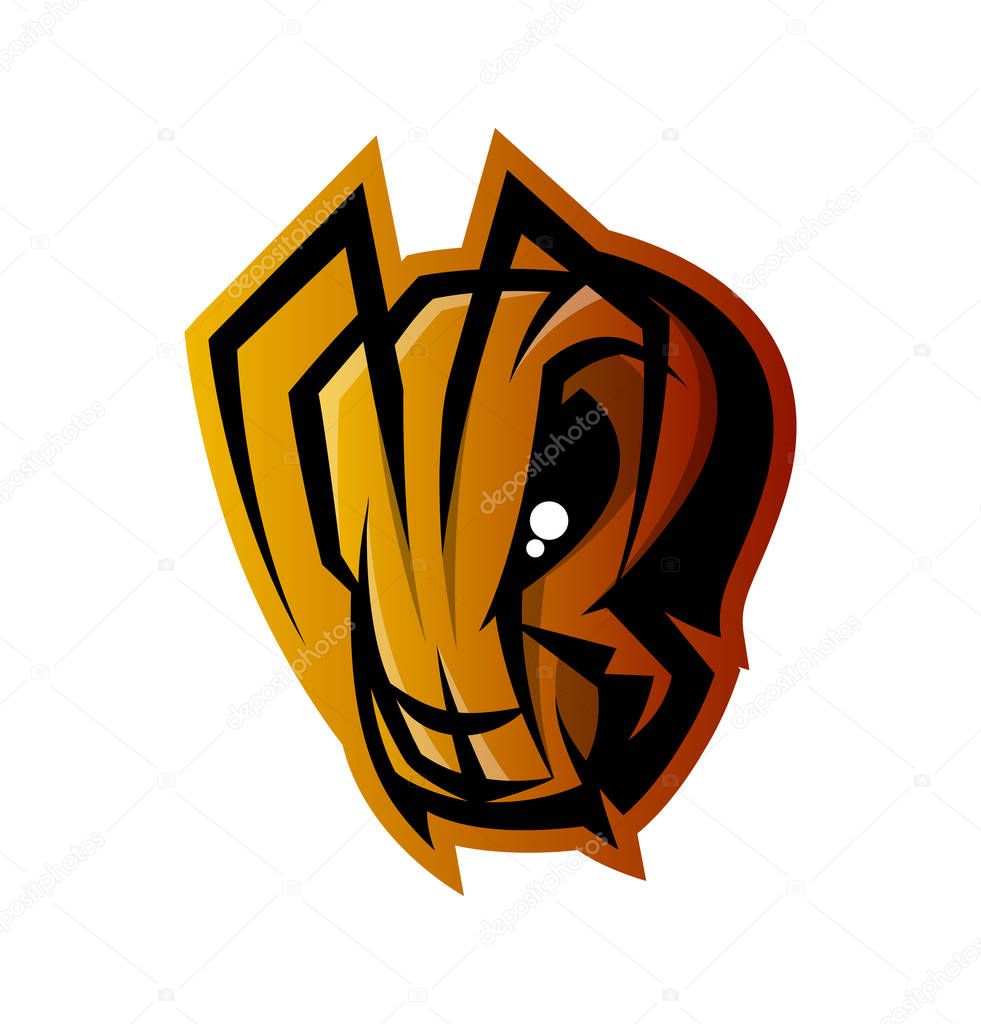 Furious ant head sport vector logo concept isolated on white background. Modern professional team branding tee-shirt design.Premium quality wild insect t-shirt tee print emblem athletic illustration.