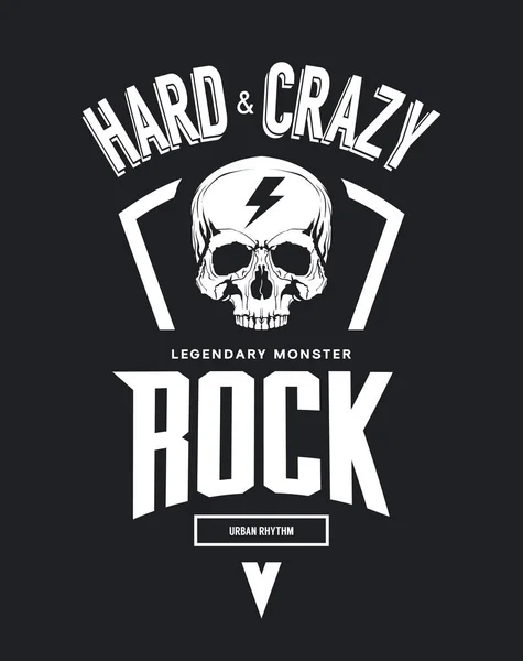 Εκλεκτής Ποιότητας Σκληρό Και Τρελή Βράχο Διανυσματικά Λογότυπο Του Shirt — Διανυσματικό Αρχείο