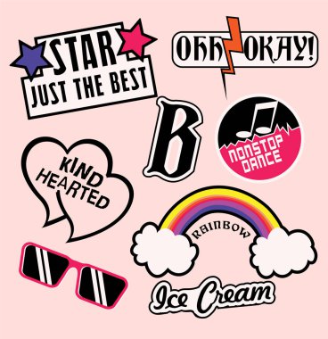 Çizgi film etiketleri kümesi