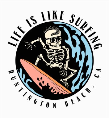 İskelet ile sörf logo