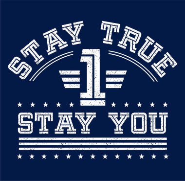 slogan Stay True Stay You clipart