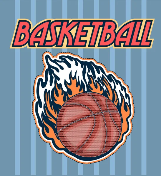 ヴィンテージ ボールのロゴ — ストックベクタ