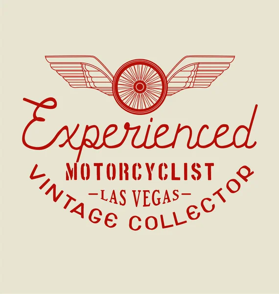 Emblémát Vintage motorkerékpár — Stock Vector
