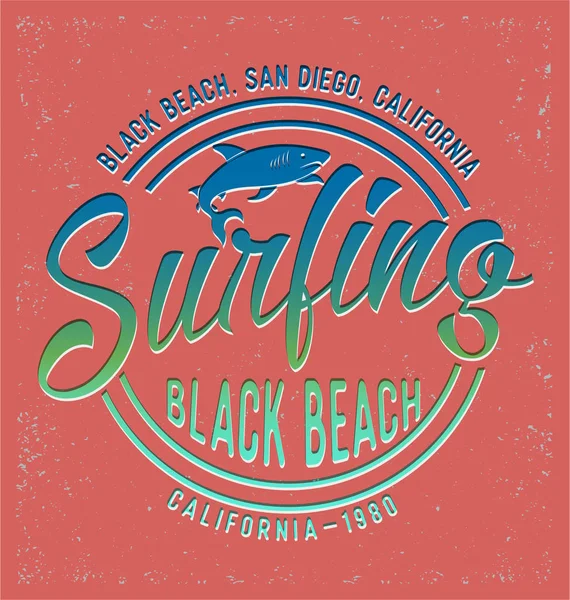 Logotipo de color del surf — Archivo Imágenes Vectoriales