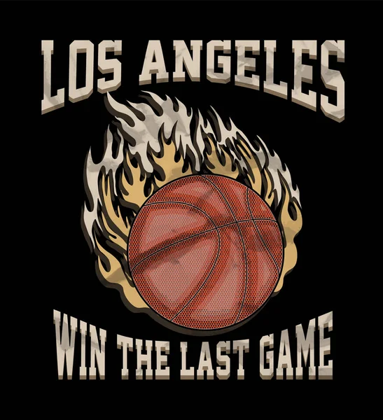ロサンゼルスのバスケット ボール チームのロゴ — ストックベクタ