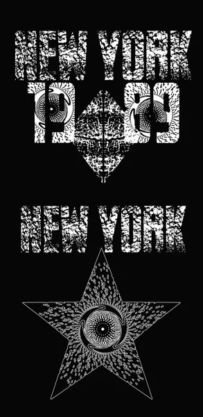 New York-i logo tervezés — Stock Vector