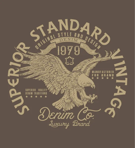 Vintage Denim bedrijfslogo — Stockvector