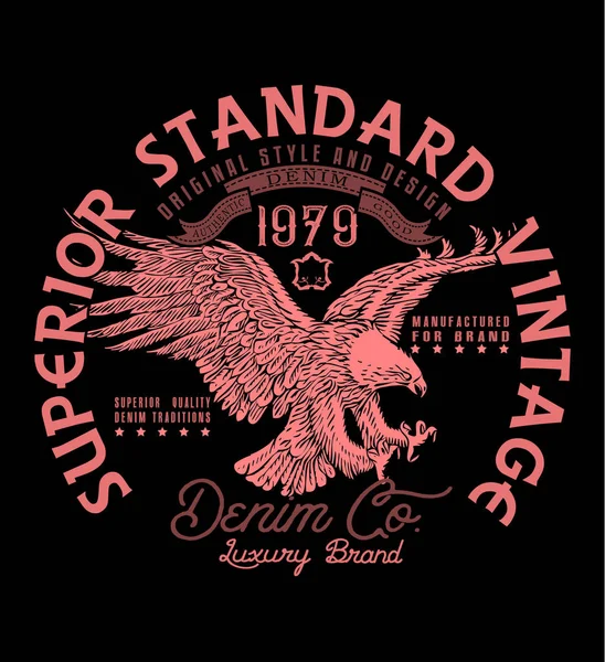 Logotipo da empresa Denim Vintage — Vetor de Stock