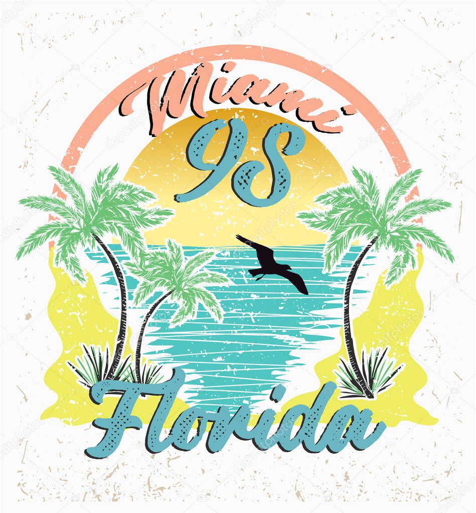 Miami beach illustration