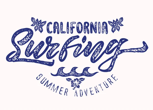 California surfing.Suitable for t shirt — Stock Vector